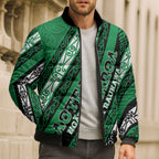 Personalised Aotearoa Ngati Raukawa Bomber Puffer Jacket New Zealand Maori Tribal Fern Pattern
