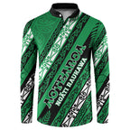 Personalised Aotearoa Ngati Raukawa Button Sweatshirt New Zealand Maori Tribal Fern Pattern