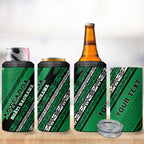 Personalised Aotearoa Ngati Raukawa 4 in 1 Can Cooler Tumbler New Zealand Maori Tribal Fern Pattern