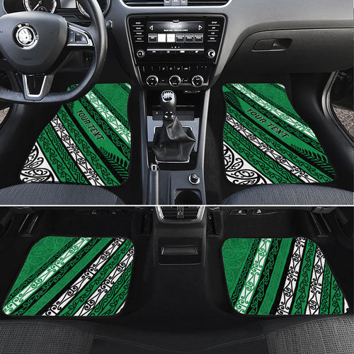 Personalised Aotearoa Ngati Raukawa Car Mats New Zealand Maori Tribal Fern Pattern