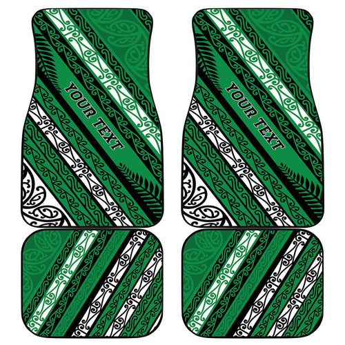 Personalised Aotearoa Ngati Raukawa Car Mats New Zealand Maori Tribal Fern Pattern