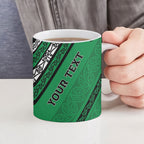 Personalised Aotearoa Ngati Raukawa Ceramic Mug New Zealand Maori Tribal Fern Pattern