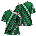 Personalised Aotearoa Ngati Raukawa Cross Shoulder Shirt New Zealand Maori Tribal Fern Pattern