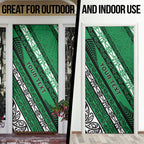 Personalised Aotearoa Ngati Raukawa Door Cover New Zealand Maori Tribal Fern Pattern