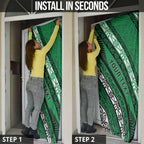 Personalised Aotearoa Ngati Raukawa Door Cover New Zealand Maori Tribal Fern Pattern