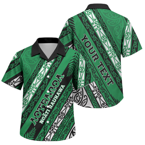 Personalised Aotearoa Ngati Raukawa Family Matching Long Sleeve Bodycon Dress and Hawaiian Shirt New Zealand Maori Tribal Fern Pattern