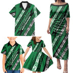 Personalised Aotearoa Ngati Raukawa Family Matching Puletasi and Hawaiian Shirt New Zealand Maori Tribal Fern Pattern