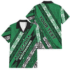 Personalised Aotearoa Ngati Raukawa Family Matching Short Sleeve Bodycon Dress and Hawaiian Shirt New Zealand Maori Tribal Fern Pattern