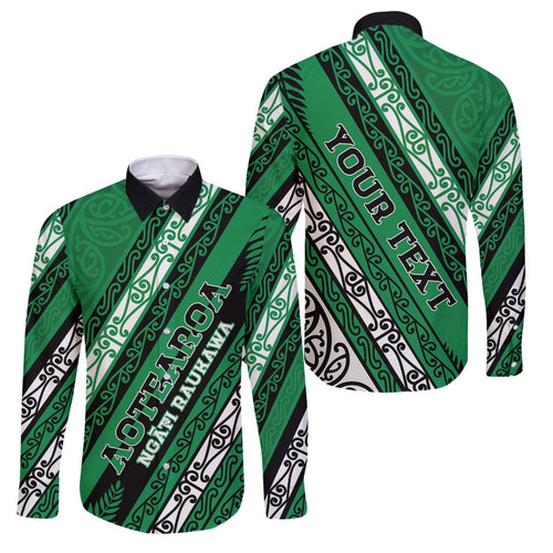 Personalised Aotearoa Ngati Raukawa Family Matching Summer Maxi Dress and Hawaiian Shirt New Zealand Maori Tribal Fern Pattern
