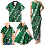 Personalised Aotearoa Ngati Raukawa Family Matching Tank Maxi Dress and Hawaiian Shirt New Zealand Maori Tribal Fern Pattern