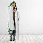Aotearoa Ngati Raukawa Hooded Blanket New Zealand Maori Tribal Fern Pattern