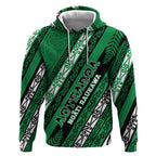 Personalised Aotearoa Ngati Raukawa Hoodie New Zealand Maori Tribal Fern Pattern