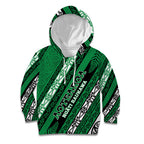 Personalised Aotearoa Ngati Raukawa Kid Hoodie New Zealand Maori Tribal Fern Pattern
