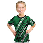 Personalised Aotearoa Ngati Raukawa Kid T Shirt New Zealand Maori Tribal Fern Pattern