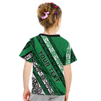 Personalised Aotearoa Ngati Raukawa Kid T Shirt New Zealand Maori Tribal Fern Pattern