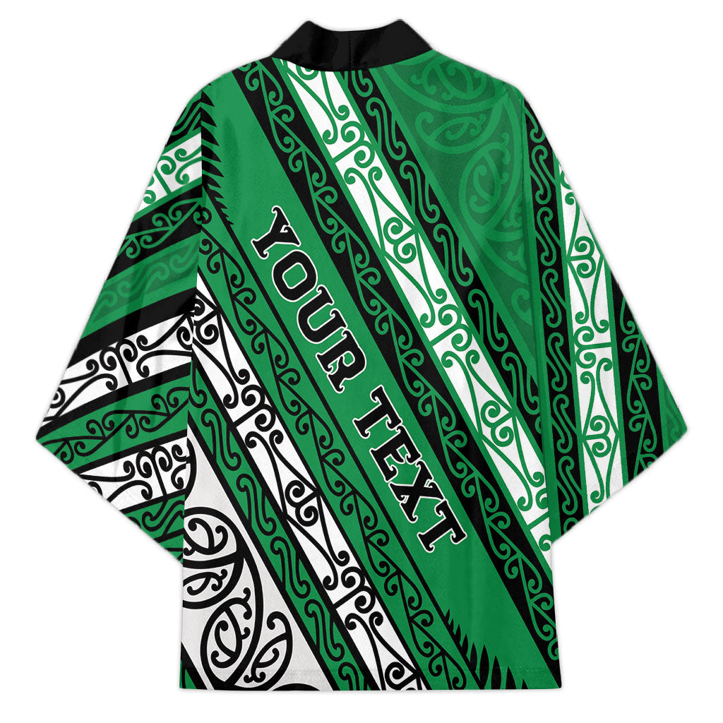 Personalised Aotearoa Ngati Raukawa Kimono New Zealand Maori Tribal Fern Pattern