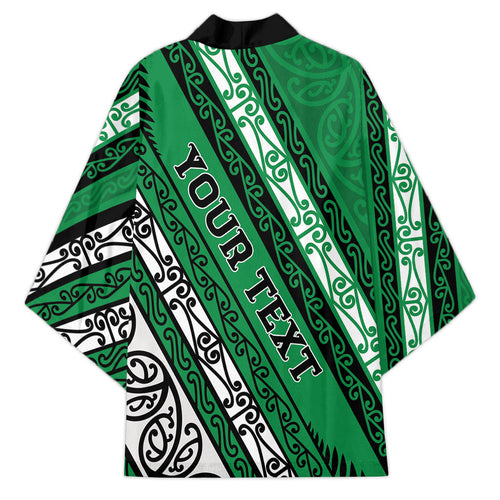 Personalised Aotearoa Ngati Raukawa Kimono New Zealand Maori Tribal Fern Pattern