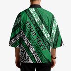 Personalised Aotearoa Ngati Raukawa Kimono New Zealand Maori Tribal Fern Pattern