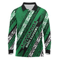 Personalised Aotearoa Ngati Raukawa Long Sleeve Polo Shirt New Zealand Maori Tribal Fern Pattern