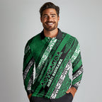 Personalised Aotearoa Ngati Raukawa Long Sleeve Polo Shirt New Zealand Maori Tribal Fern Pattern