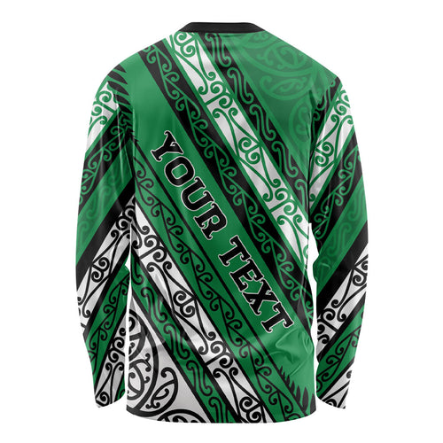 Personalised Aotearoa Ngati Raukawa Long Sleeve Shirt New Zealand Maori Tribal Fern Pattern