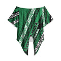 Personalised Aotearoa Ngati Raukawa Off Shoulder Wrap Waist Top New Zealand Maori Tribal Fern Pattern