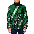 Personalised Aotearoa Ngati Raukawa Padded Jacket New Zealand Maori Tribal Fern Pattern