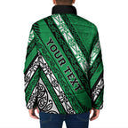 Personalised Aotearoa Ngati Raukawa Padded Jacket New Zealand Maori Tribal Fern Pattern
