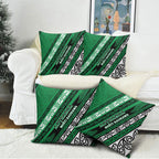 Aotearoa Ngati Raukawa Pillow Cover New Zealand Maori Tribal Fern Pattern