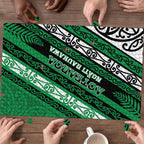 Aotearoa Ngati Raukawa Puzzle New Zealand Maori Tribal Fern Pattern