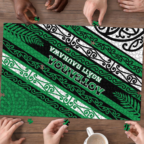 Aotearoa Ngati Raukawa Puzzle New Zealand Maori Tribal Fern Pattern