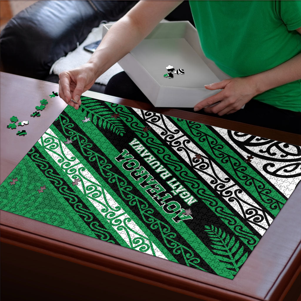 Aotearoa Ngati Raukawa Puzzle New Zealand Maori Tribal Fern Pattern