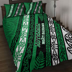 Aotearoa Ngati Raukawa Quilt Bed Set New Zealand Maori Tribal Fern Pattern