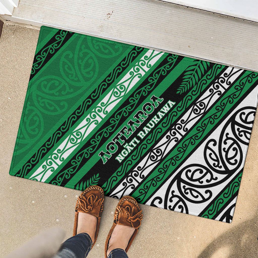 Aotearoa Ngati Raukawa Rubber Doormat New Zealand Maori Tribal Fern Pattern