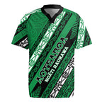 Personalised Aotearoa Ngati Raukawa Rugby Jersey New Zealand Maori Tribal Fern Pattern
