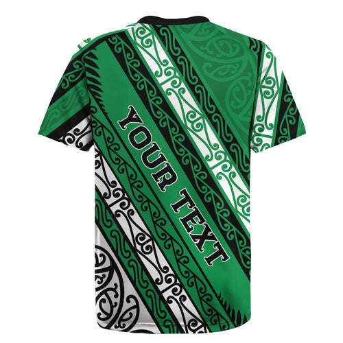 Personalised Aotearoa Ngati Raukawa Rugby Jersey New Zealand Maori Tribal Fern Pattern