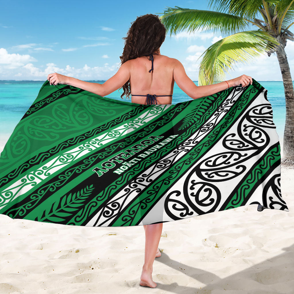 Aotearoa Ngati Raukawa Sarong New Zealand Maori Tribal Fern Pattern