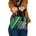 Aotearoa Ngati Raukawa Shoulder Handbag New Zealand Maori Tribal Fern Pattern