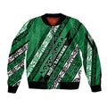 Personalised Aotearoa Ngati Raukawa Sleeve Zip Bomber Jacket New Zealand Maori Tribal Fern Pattern