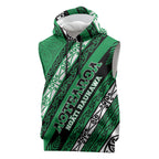 Personalised Aotearoa Ngati Raukawa Sleeveless Hoodie New Zealand Maori Tribal Fern Pattern
