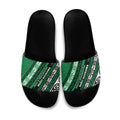 Aotearoa Ngati Raukawa Slide Sandals New Zealand Maori Tribal Fern Pattern