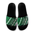 Aotearoa Ngati Raukawa Slide Sandals New Zealand Maori Tribal Fern Pattern