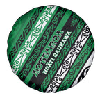 Aotearoa Ngati Raukawa Spare Tire Cover New Zealand Maori Tribal Fern Pattern