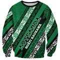 Personalised Aotearoa Ngati Raukawa Sweatshirt New Zealand Maori Tribal Fern Pattern