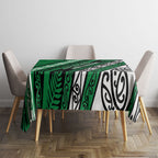 Aotearoa Ngati Raukawa Tablecloth New Zealand Maori Tribal Fern Pattern