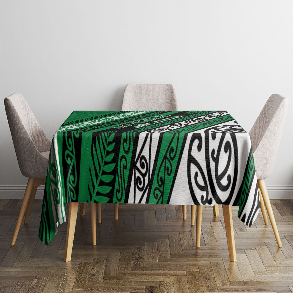 Aotearoa Ngati Raukawa Tablecloth New Zealand Maori Tribal Fern Pattern