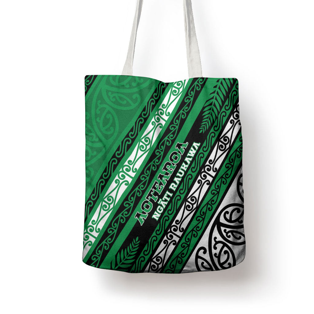 Aotearoa Ngati Raukawa Tote Bag New Zealand Maori Tribal Fern Pattern