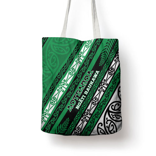 Aotearoa Ngati Raukawa Tote Bag New Zealand Maori Tribal Fern Pattern