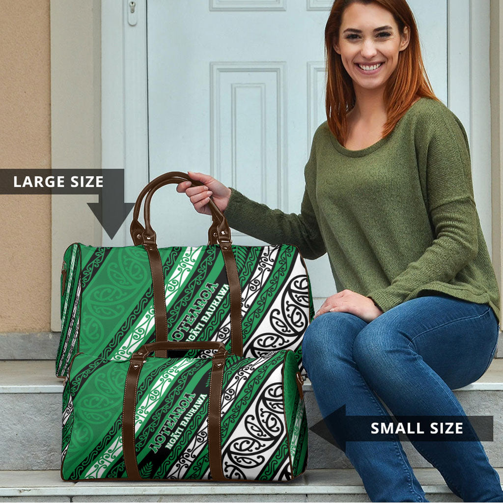 Aotearoa Ngati Raukawa Travel Bag New Zealand Maori Tribal Fern Pattern