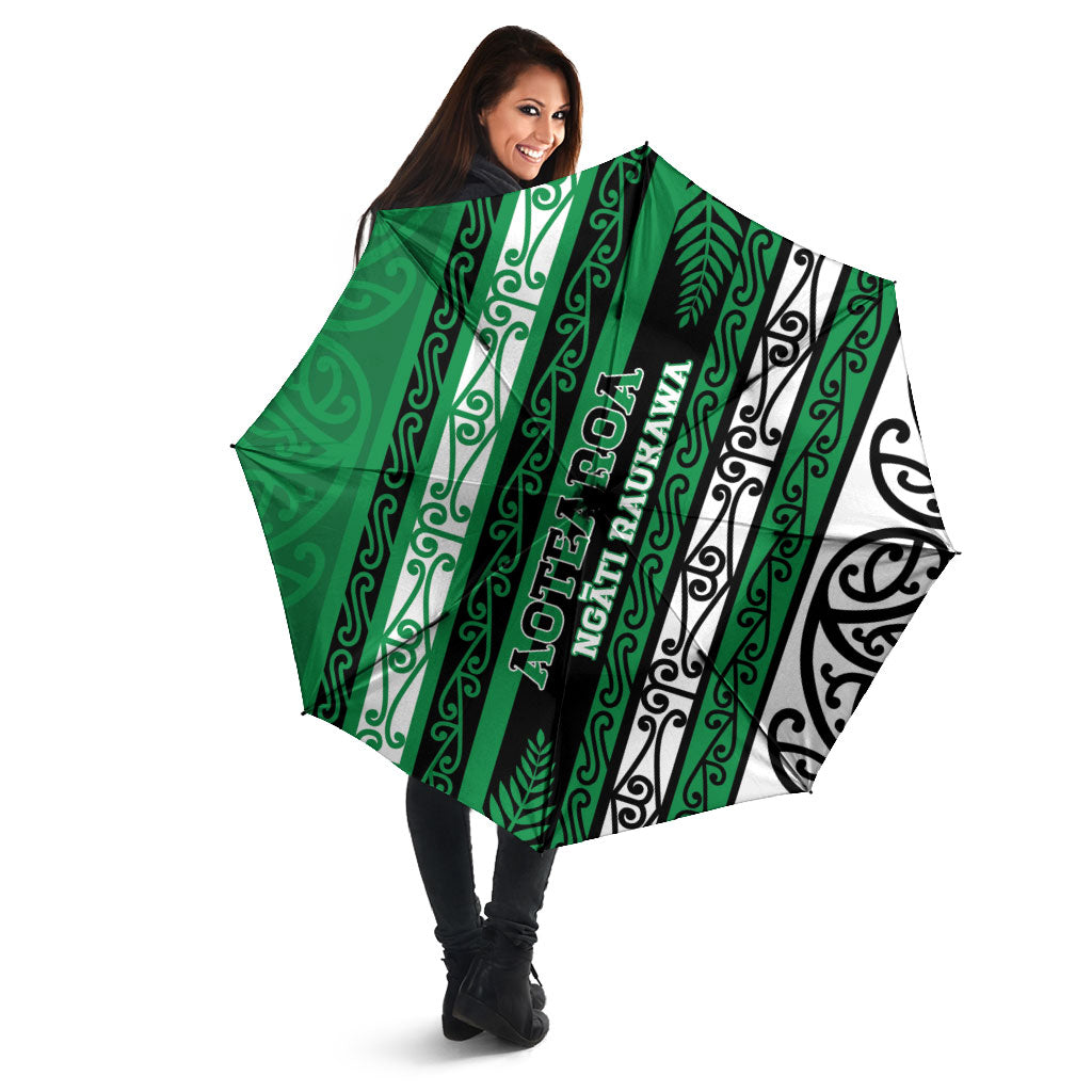 Aotearoa Ngati Raukawa Umbrella New Zealand Maori Tribal Fern Pattern